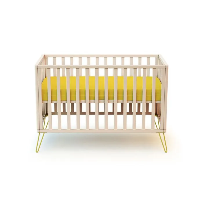 JURABABY - Lit bébé ONLY en bois  Jaune - Taille unique-3