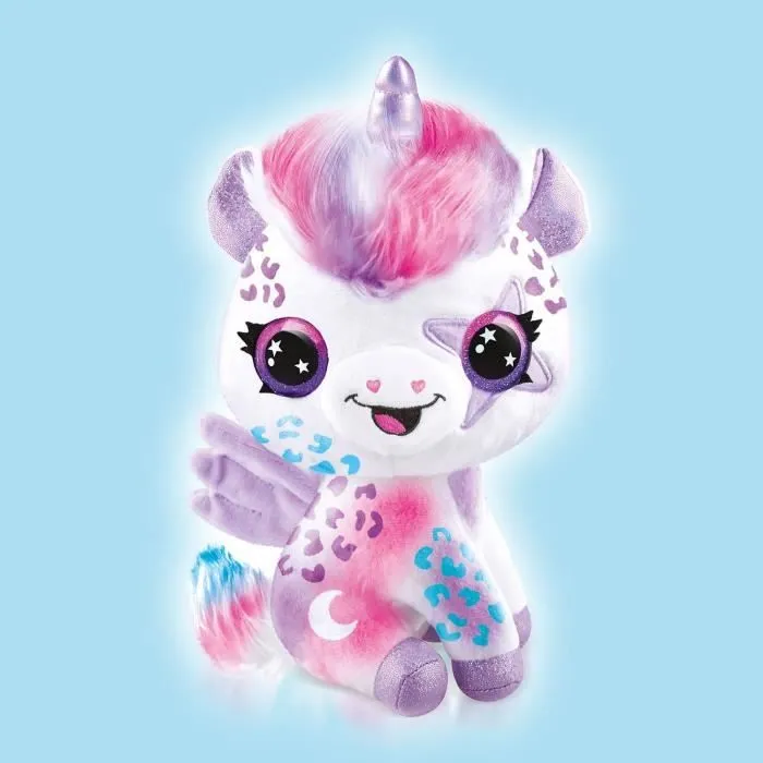 Canal Toys Licorne à Personnaliser Airbrush Plush - Peluche Spray Art avec Feutres et Pochoirs - dès 6 ans - OFG 274-3