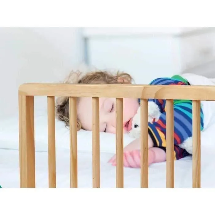 Barrière de Lit Nidalys Bois Naturel 120 CM Norme BS - Sécurité pour Bébé-2