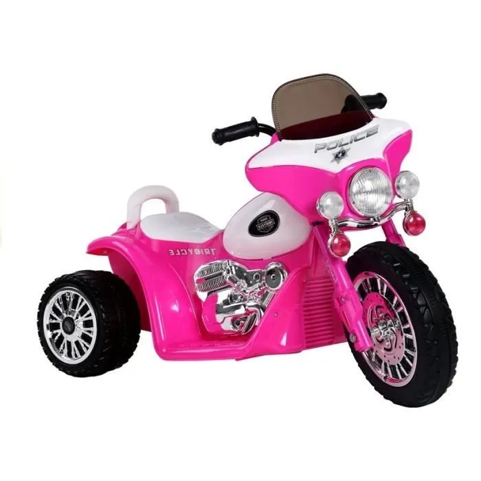 Moto électrique pour enfant Police JT568 Rose-0