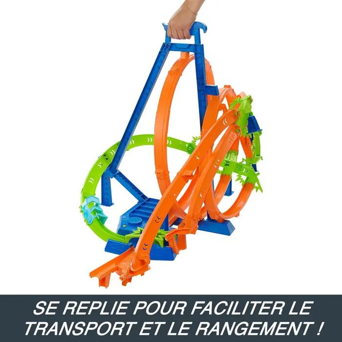 Circuit de voitures - Hot Wheels - Coffret Looping - 5 zones de carambolage - 1 voiture incluse - Dès 4 ans-0