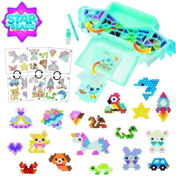 Jouet - AQUABEADS - Mon grand atelier de création - Perles qui s'assemblent avec de l'eau - Multicolore/Bleu-1