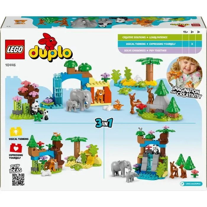 LEGO DUPLO Ma ville 10446 Familles d’animaux sauvages 3-en-1 - Jeux d’éveil avec animaux-5