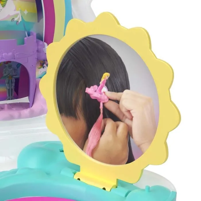 Polly Pocket Mini-univers-Salon de coiffure Licorne arc-en-ciel HKV51-4