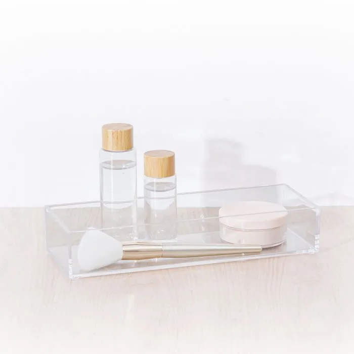 Plateau de rangement - AC-DÉCO - 25,6 x 9,6 x 4,8 cm - Transparent - Plastique - Rectangle-3