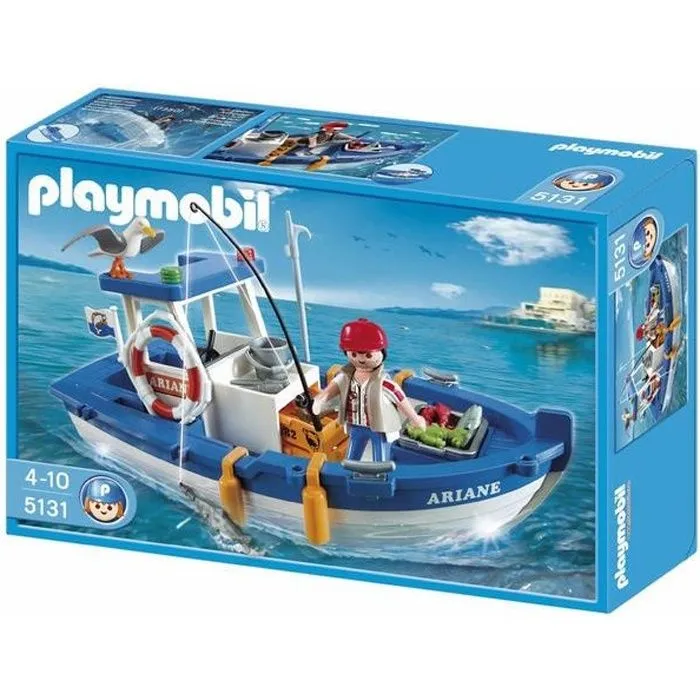 PLAYMOBIL 5131 Bateau de pêche-0