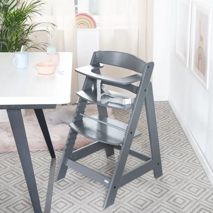 ROBA Chaise Haute Évolutive Sit Up Flex - Utilisable Jusqu'à la Chaise d'Adolescent - Bois Anthracite-4