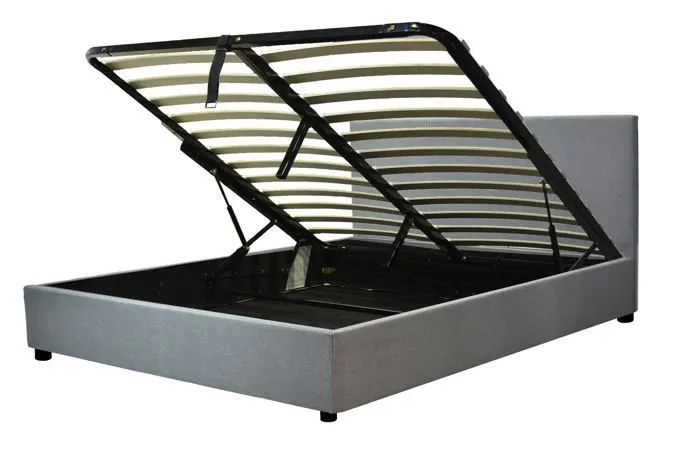 Lit Coffre Prestige 160 x 200 by Sampur | Simili Cuir Noir | Sommier à Lattes en Bois + Tête de Lit inclus - Design Moderne-1