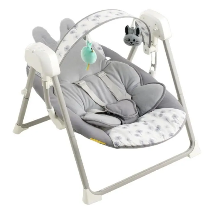 Balancelle Swinggy - MAÏKA - Gris - 3 vitesses - 2 positions d'assise-0