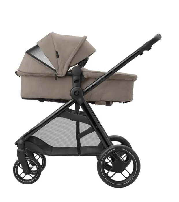 MAXI-COSI Poussette 2 en 1 Zelia 3 Luxe, nacelle intégrée, 4 roues, Truffle-3