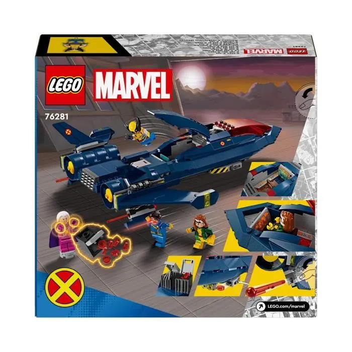 LEGO® 76281 Marvel Le X-Jet des X-Men, Jouet d'Avion, Chasseur avec Minifigurines de Super-Héros : Wolverine-5