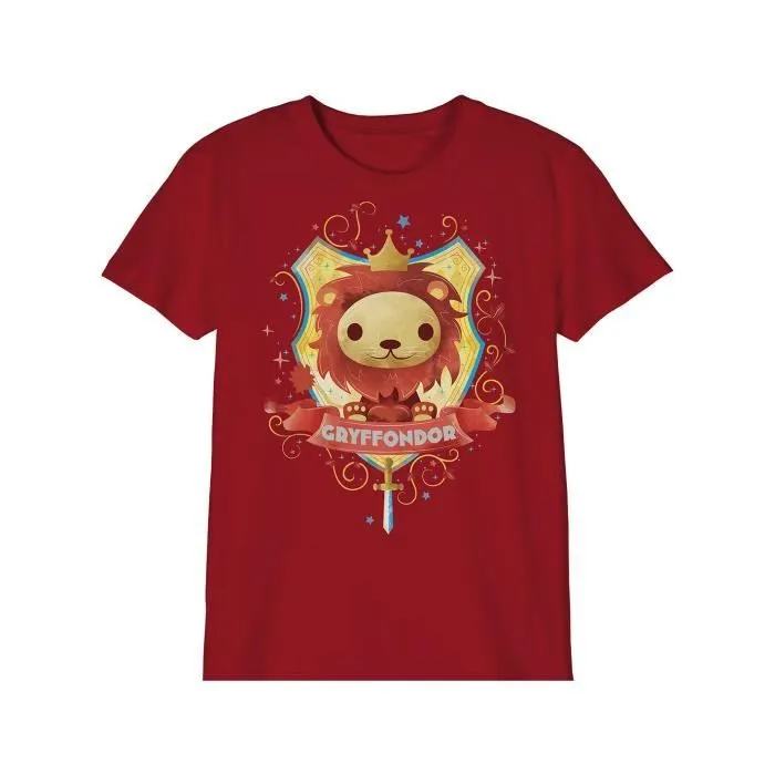 T-shirt Enfant - Harry Potter - BTH Chibi Gryffondor - Col rond - Manches courtes - 100% coton-0