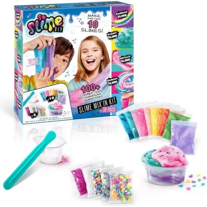 CANAL TOYS - Slime - Mix'in Kit - Pack 10 Slimes pour Enfant de 6 ans et plus - Multicolore-0