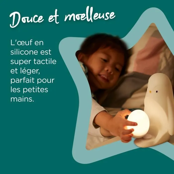 TOMMEE TIPPEE Veilleuse Pingouin 2-en-1, œuf lumineux nomade, luminosité réglable, USB-7