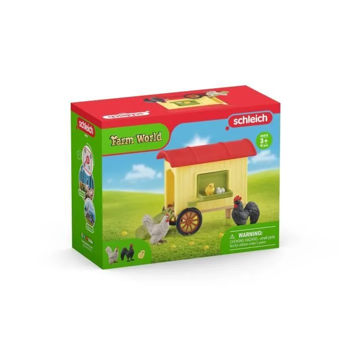 Coffret Poulailler Mobile SCHLEICH - Farm World - Avec 1 coq, 1 poulet, 1 poussin et des œufs-7