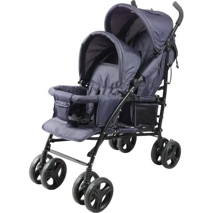 Poussette canne double BAMBISOL - 6-36 mois pour le siège avant (max 15 kg) et de 0-36 mois (max 15 kg) pour le siège arrière-0