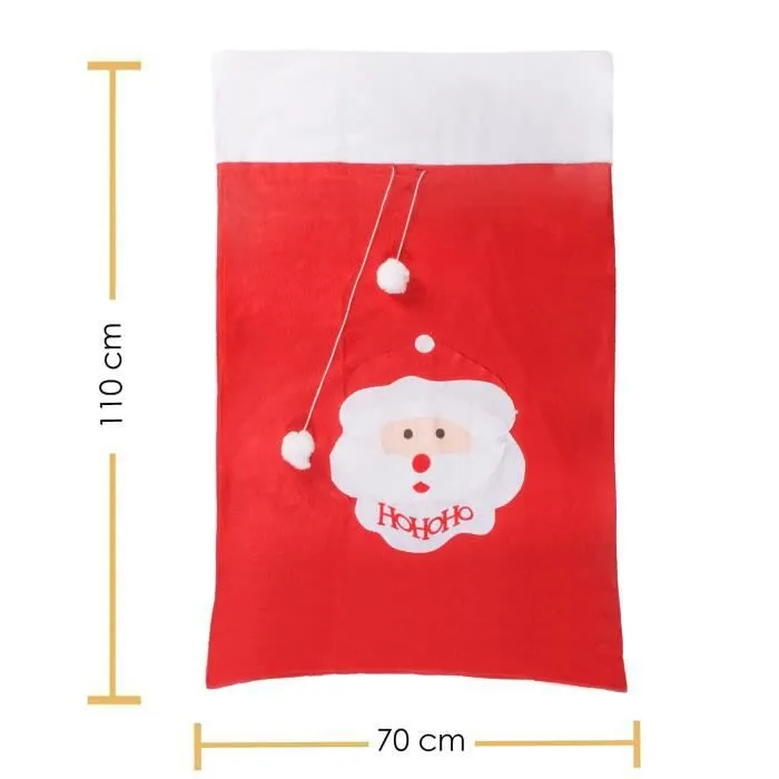 Sac cadeau - SPRINGOS - Père Noël - Rouge - 110 x 70 cm - Tissu non tissé 100% polyester-3