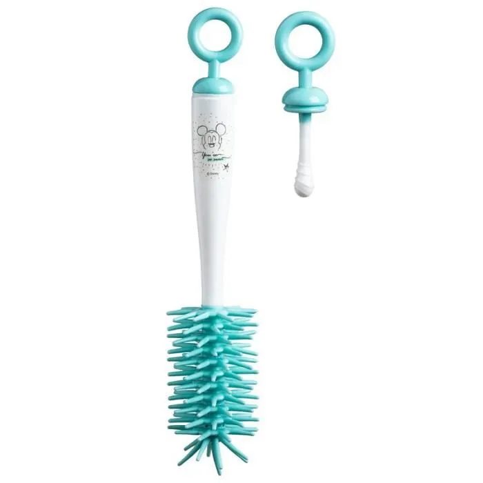 DISNEY Goupillon + brosse tétine Mickey little one - Manche et goupillon en polyprolylène - Picot caoutchouc-4
