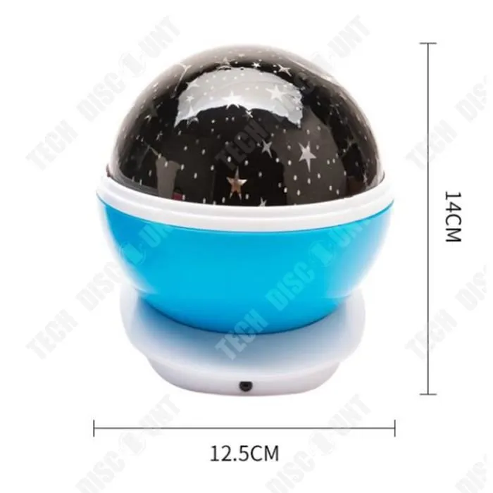 TD® Led Veilleuse Enfant Etoile Projection Colorée Rotation Lampe Projecteur Lumiere Plafond, Cadeau pour Bébé Anniversaire Noël - B-3