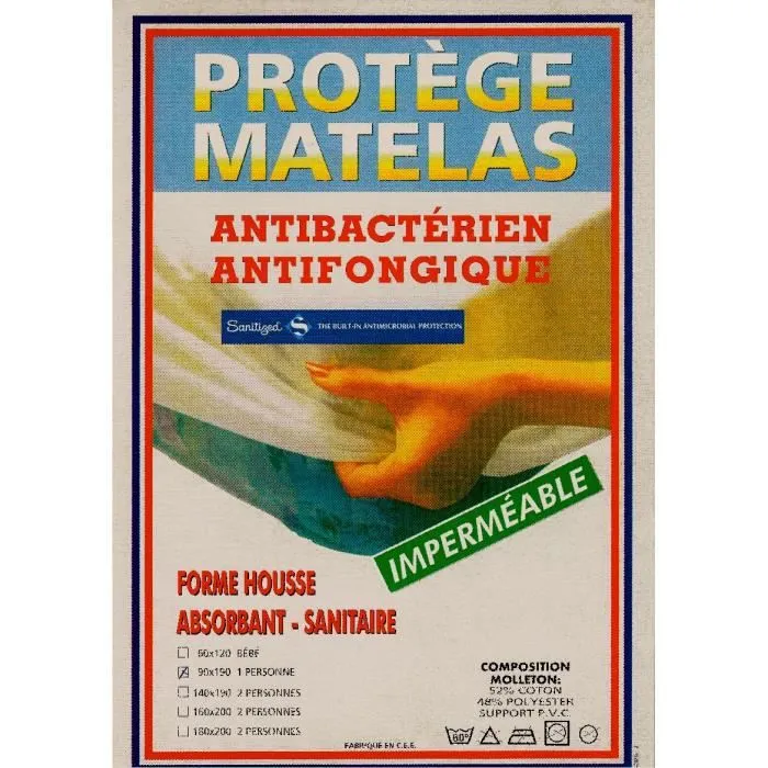 Alèse imperméable 90x200 Pvc HYGIENA-0