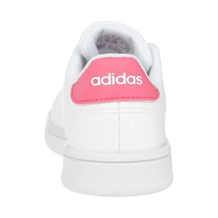 Baskets pour fille ADIDAS Advantage K Blanc/Rose - Tige en matière synthétique souple avec 3 bandes perforées-4