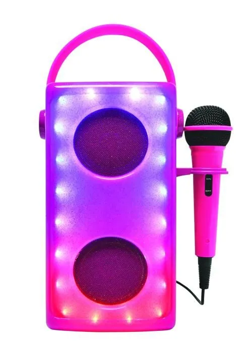 Enceinte Bluetooth® lumineuse Rose avec micro-0