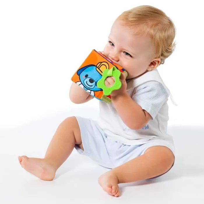 Blocs mous en tissu d'apprentissage - MOLTO - Cubes & Fun - Bleu - Multicolor - Mixte-2