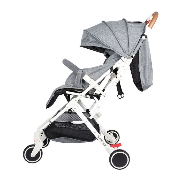 Poussette compacte ZOE White & Grey-2