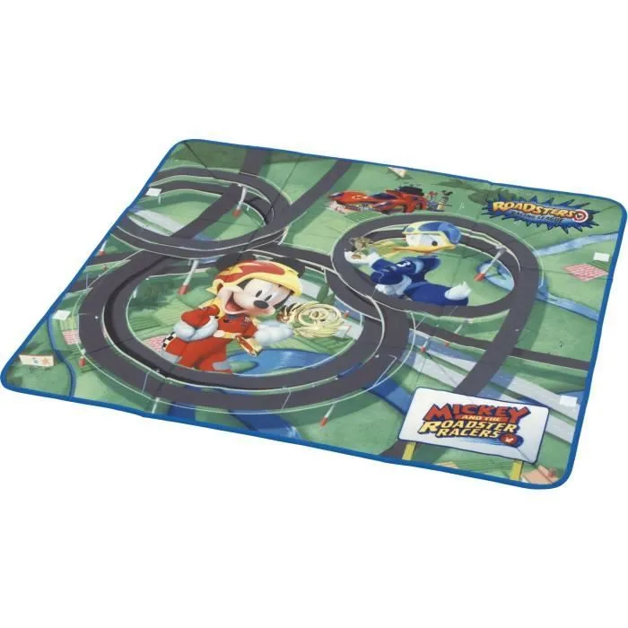 Boite de Rangement et Tapis de Jeu 2 en 1 - DISNEY - Mickey Mousse - Polyester + Bois - Bleu, vert et gris-3
