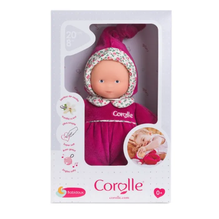 Doudou - Corolle - Babidoux Rose Grenadine - Doux et souple - Stimule les sens - Cadeau de naissance idéal-1