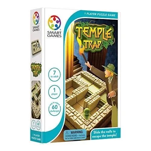 Jeu de société - SMART GAMES - TEMPLE TRAP - Puzzle de 1 joueur - Glissez le mur - Pour les Ages 7 A l'adulte-0