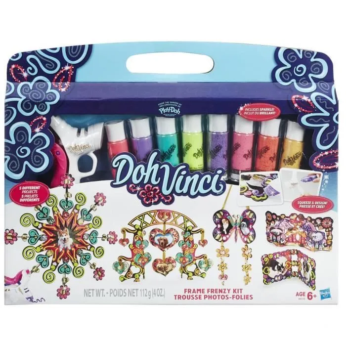 Kit Décor Paillettes - DOHVINCI - 4 supports différents - Pâte à paillettes - Fille - A partir de 6 ans-0
