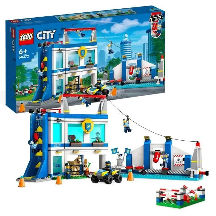 LEGO® City 60372 Le Centre d’Entraînement de la Police, avec Figurine de Cheval, Jouet Voiture-0