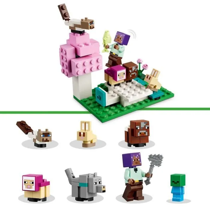 LEGO® 21253 Minecraft Le Sanctuaire Animalier, Jouet de Biome Plaine, Minifigurines de Personnages et Figurines d'Animaux-3