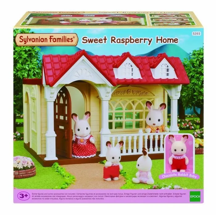 Maison miniature - SYLVANIAN FAMILIES - La Maison Framboise - Pour bébé - Marron - Rouge, marron et beige-4