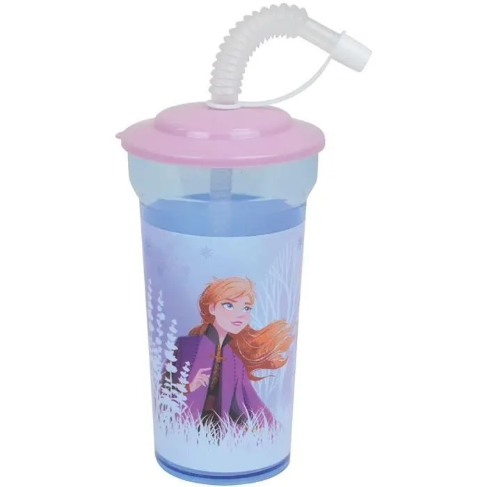 Lot Vaisselle Disney Reine des Neiges - FUN HOUSE - 006379 - Assiette Creuse, Assiette Plate, Mug, Gourde et Gobelet avec Paille-3