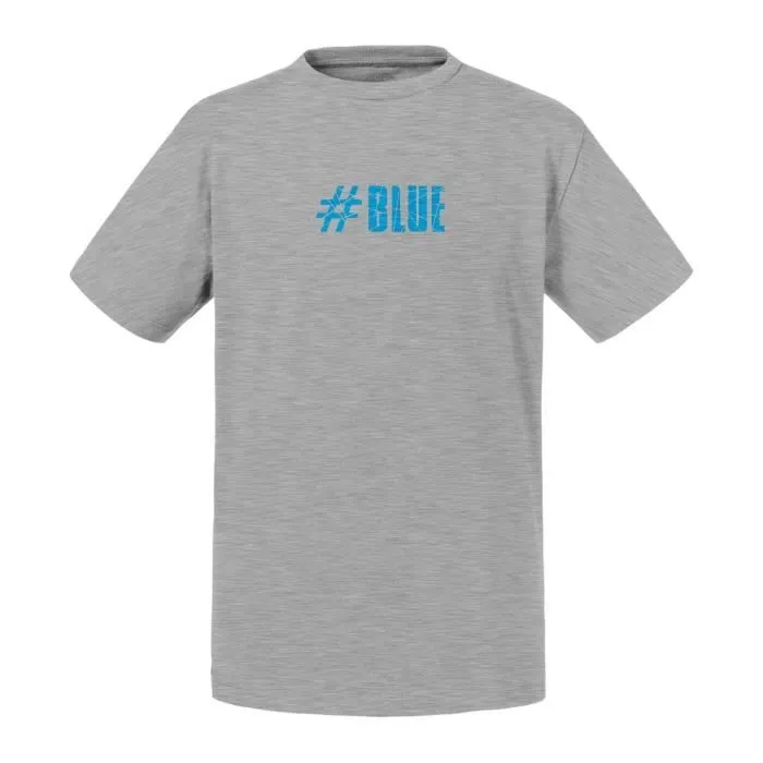T-shirt Enfant Gris Hashtag Blue Bleu Tendance-0