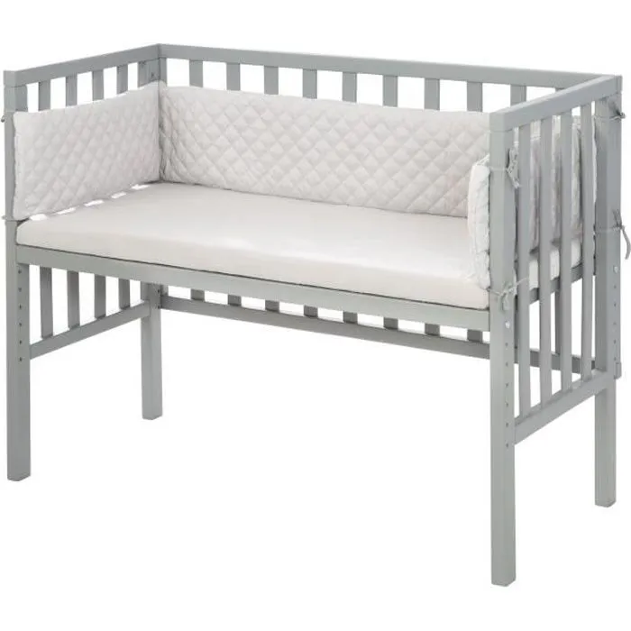 Berceau Cododo Réglable roba Style - ROBA - Taupe - Matelas PU - Tour de lit et Barrière-0