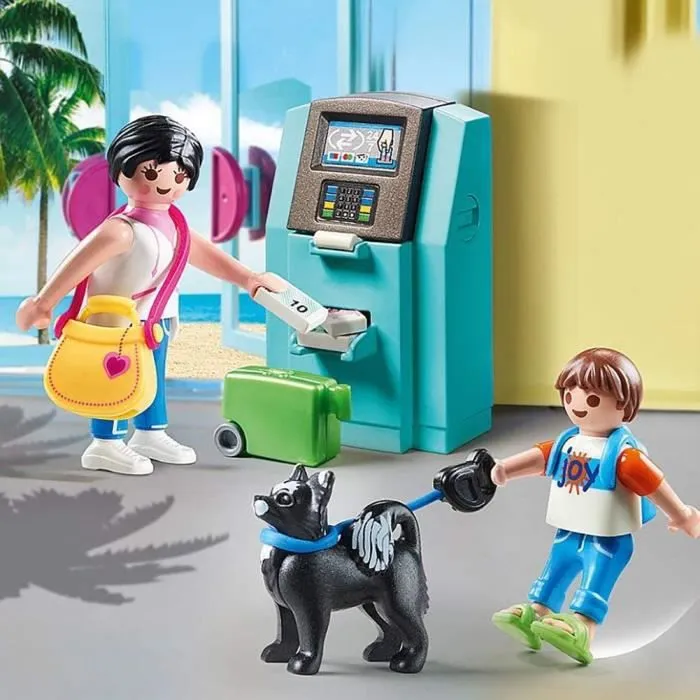 PLAYMOBIL - 70439 - Vacanciers et distributeur automatique - Family Fun - PLAYMO Beach Hotel - 29 pièces-1