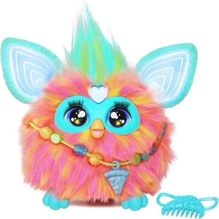 Furby corail, 15 accessoires, peluche interactive pour filles et garçons, animatronique activé par la voix, à partir de 6 ans-0