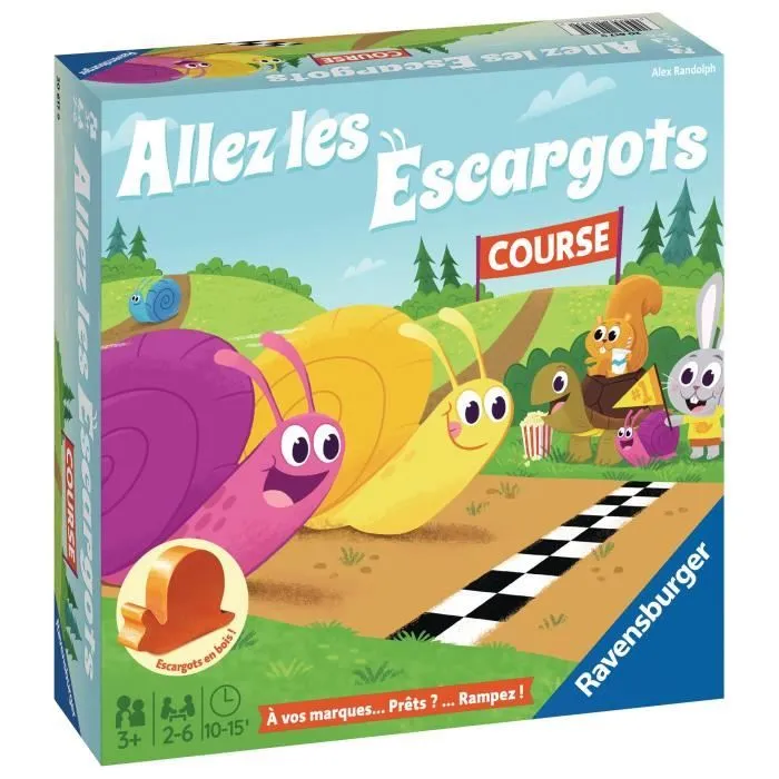Allez les escargots - Ravensburger - Jeu de société enfants - Jeu de parcours - 2 à 6 joueurs - Dès 3 ans-1