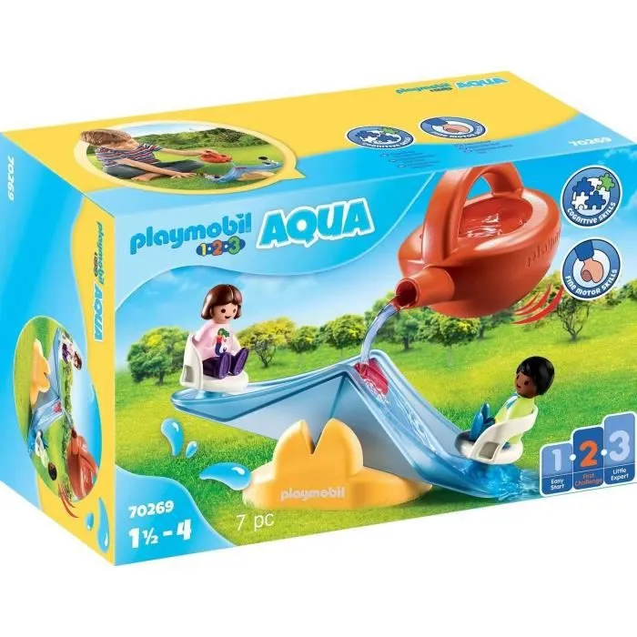 PLAYMOBIL 1.2.3 - 70269 - Balançoire aquatique avec arrosoir - Mixte - Rouge - Enfant - 18 mois - Plastique-0