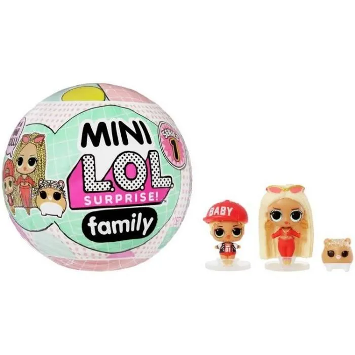 L.O.L. Surprise - Mini Family Collection - Réplique Miniature Poupée Mannequin et Accessoires - Modèle Aléatoire à Collectionner-0