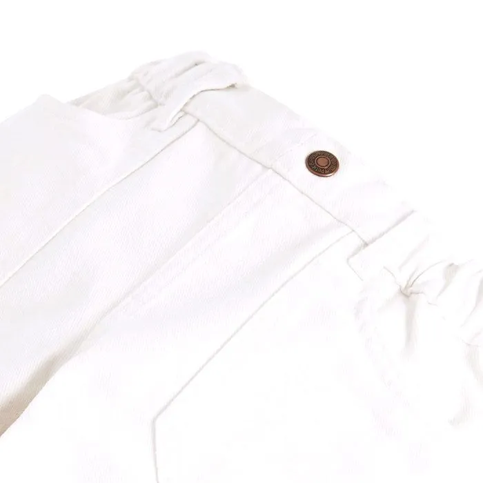 Pantalon bébé - PETIT BEGUIN - Minaouet - Large - Blanc - 100% coton-2