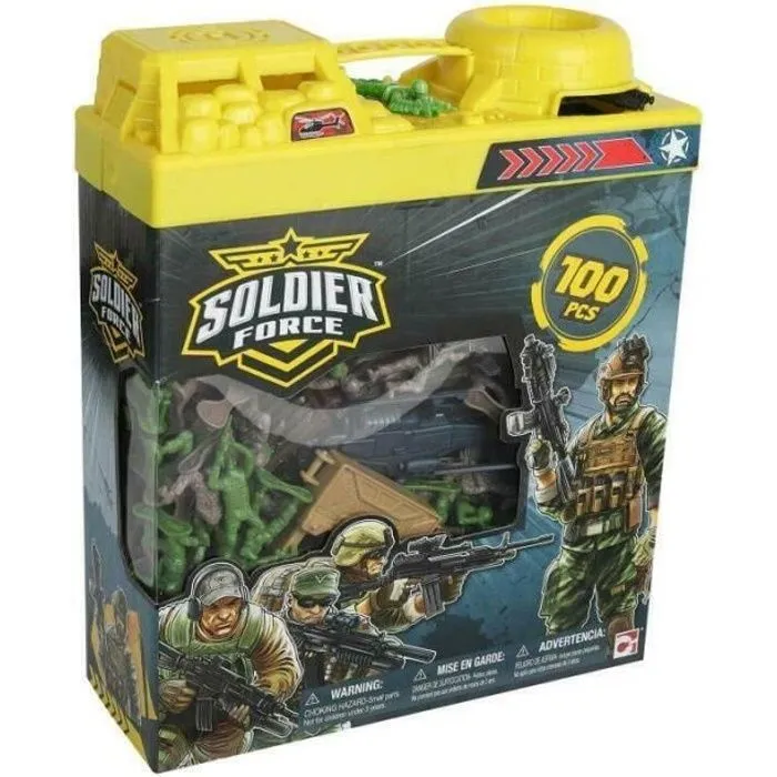 Jeu de construction Soldier Force - Seau de 100 pièces - PICWIC - Pour enfants de 3 ans et plus - Intérieur-0