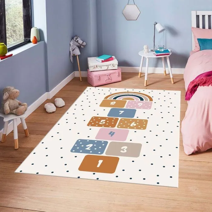 Tapis - MARELLE - Blanc - 120x160 cm - Antidérapant - Lavable en machine - Doux au toucher-1