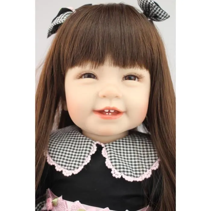 Poupée Reborn - NPK - 55 cm - Silicone Souple - Corps en Coton - Jouet pour Fille-1