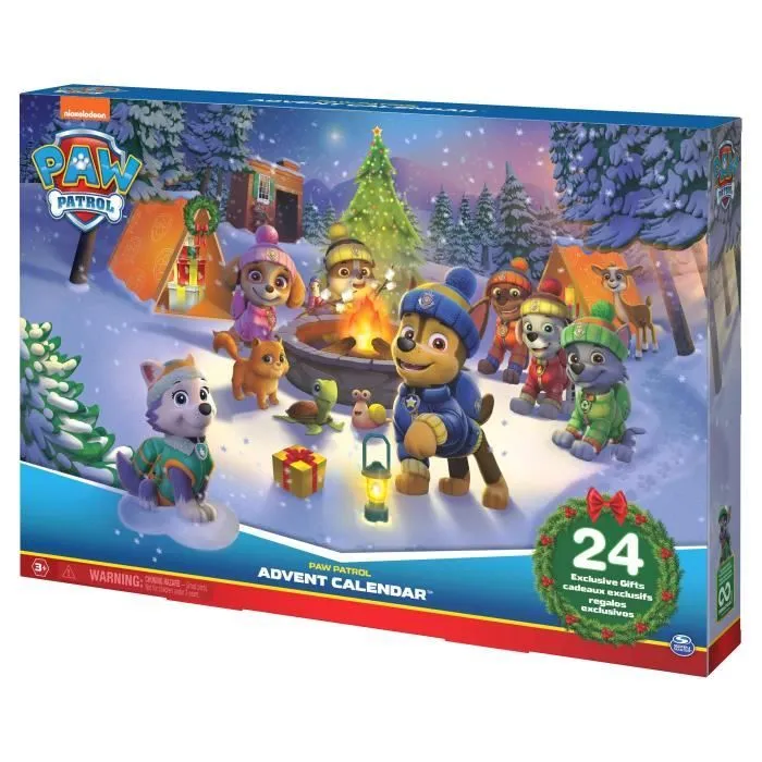 Calendrier de l'Avent Pat' Patrouille - PAW PATROL - 7 figurines de chiots - 3 ans et +-3