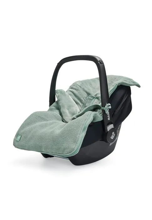 Chanceliere Jollein - 025-811-65371 - Chanceliere tricotee pour siege bebe stonegreen 82 x 42 cm-1
