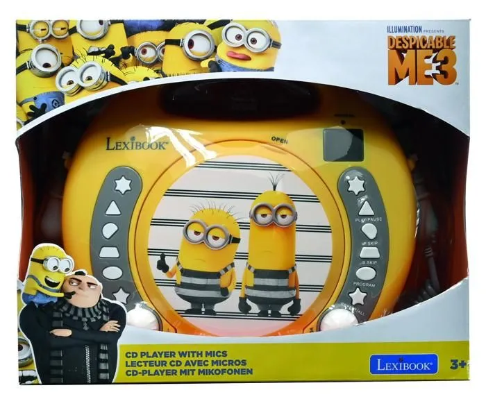 Lecteur CD portable avec 2 microphones Les Minions-3